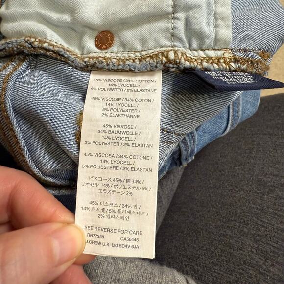 J. Crew Lookout Highrise Jean Shorts Size 28 Cutoff Medium Blue EUC - Picture 5 of 5